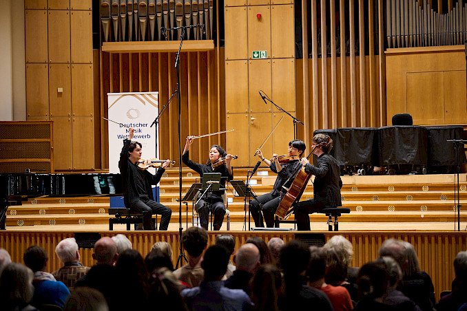 Das Nerida-Quartett, Preisträger beim Deutschen Musikwettbewerb und Sonderpreisträger der Deutschen Stiftung Musikleben. © Deutscher Musikwettbewerb / Christian Palm
